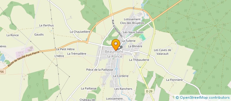 localisation de l'entreprise B.J.M.  BEAUMONT-LOUESTAULT