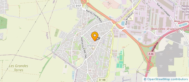 localisation de l'entreprise B.J.P. à CORBAS