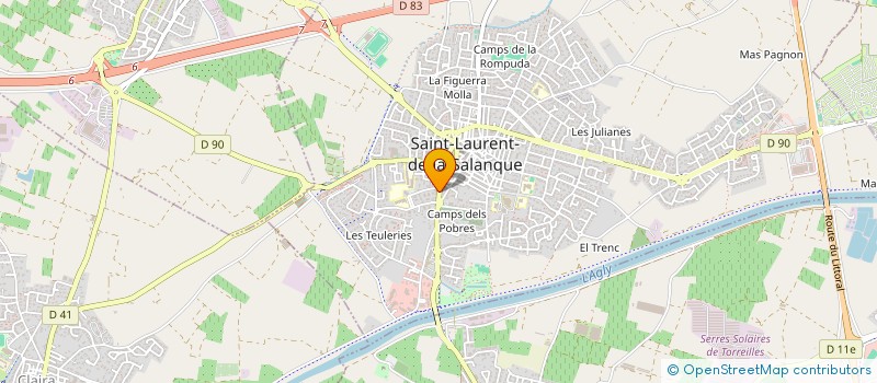 localisation de l'entreprise B.J.P  SAINT-LAURENT-DE-LA-SALANQUE