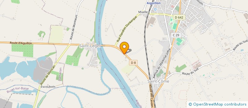 localisation de l'entreprise B.J.S  AIGUILLON