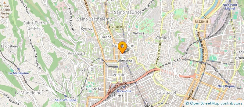 localisation de l'entreprise B.K. à NICE