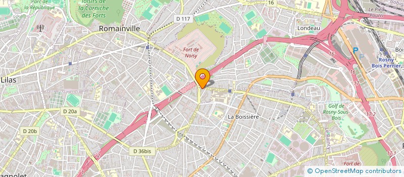 localisation de l'entreprise B.K. à ROMAINVILLE
