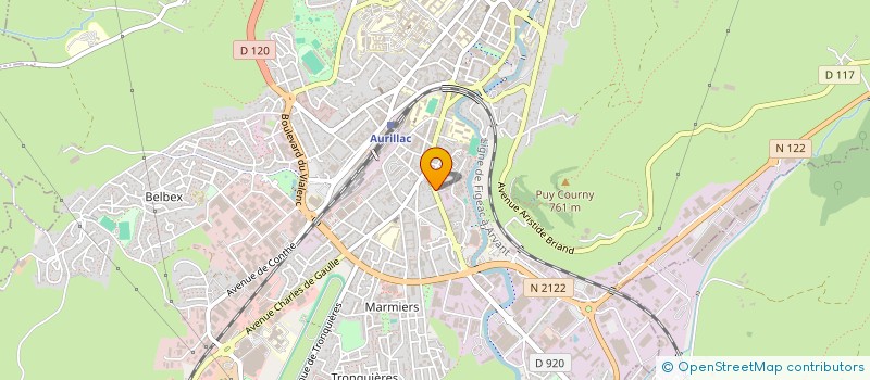 localisation de l'entreprise B&K à AURILLAC