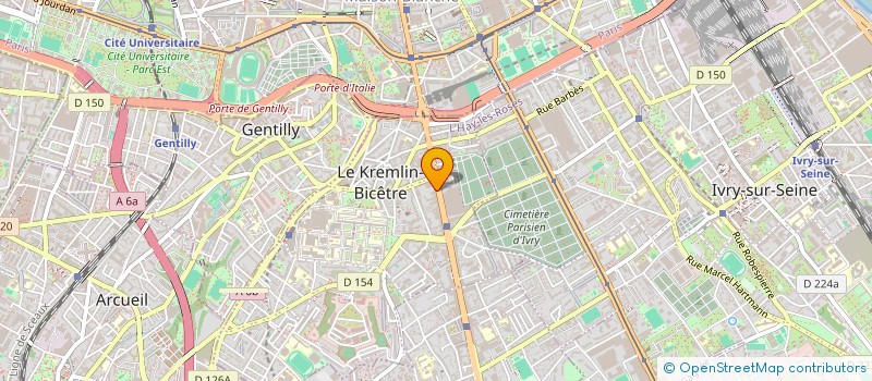 localisation de l'entreprise B.K. BRASSERIE  LE KREMLIN-BICETRE