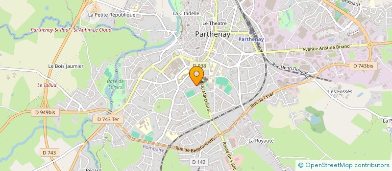 localisation de l'entreprise B.K.C  PARTHENAY