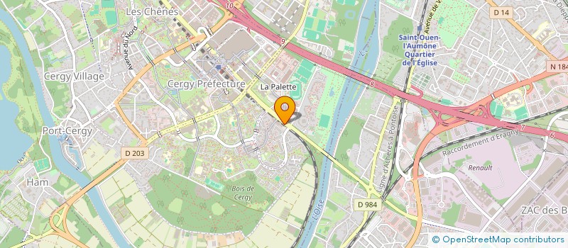 localisation de l'entreprise B.K.  FLASH BATIMENT à CERGY