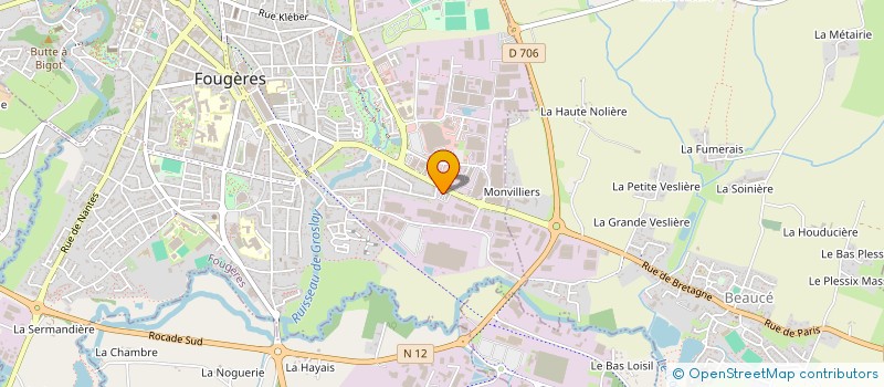 localisation de l'entreprise B K FOUGERES à FOUGERES