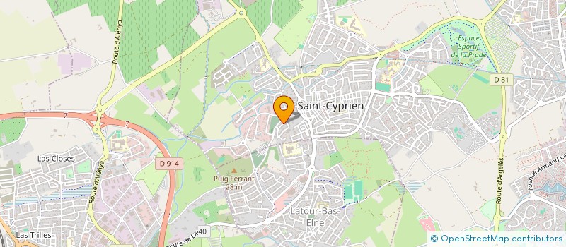 localisation de l'entreprise B.K.P CORP  SAINT-CYPRIEN