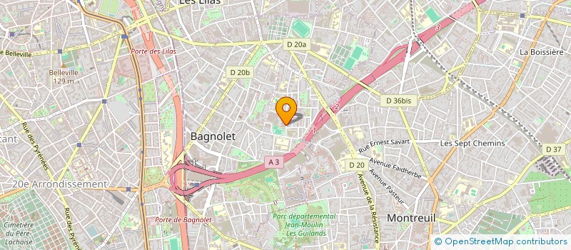 localisation de l'entreprise B.K.R à BAGNOLET