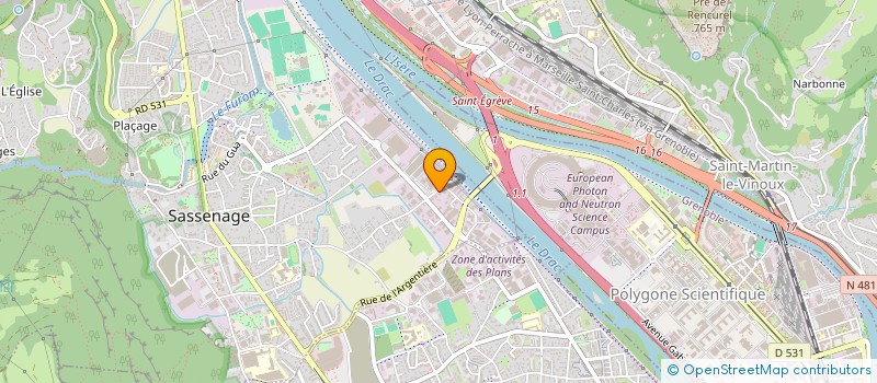 localisation de l'entreprise B&L  SASSENAGE