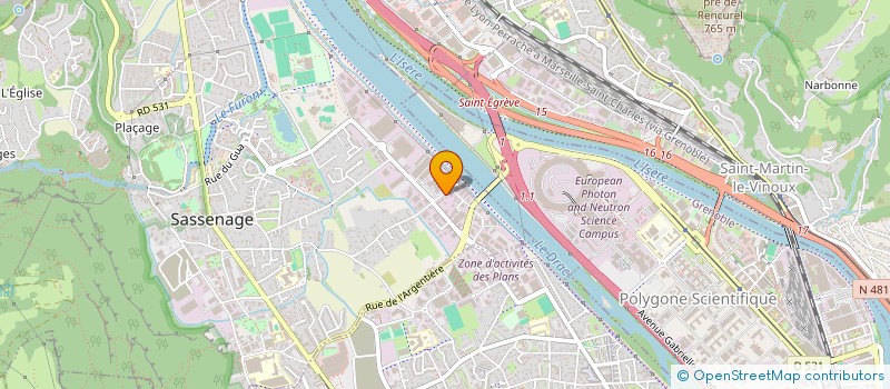 localisation de l'entreprise B&L  SASSENAGE