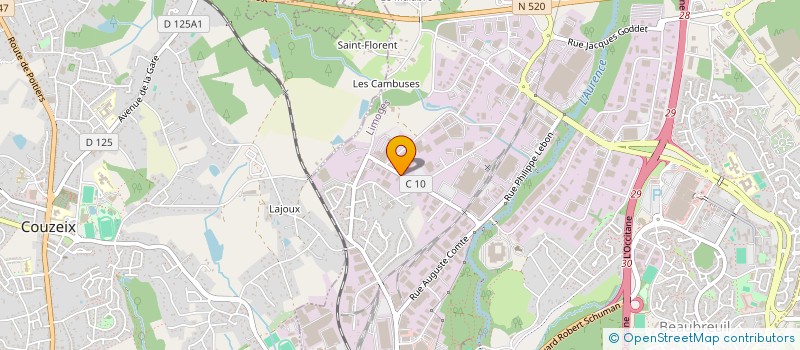localisation de l'entreprise B & L BREFFY à LIMOGES