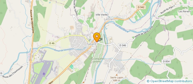 localisation de l'entreprise B.L.E.M.  TALLARD