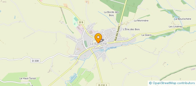 localisation de l'entreprise B.L.G. à LA BAZOCHE-GOUET