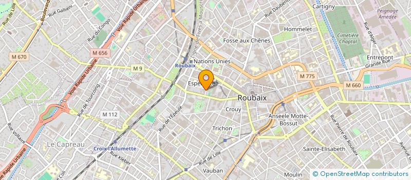 localisation de l'entreprise B.L.I.C  ROUBAIX