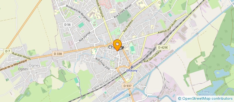 localisation de l'entreprise B & L INVEST à CHAUNY