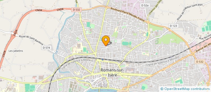 localisation de l'entreprise B. L. M. à ROMANS-SUR-ISERE
