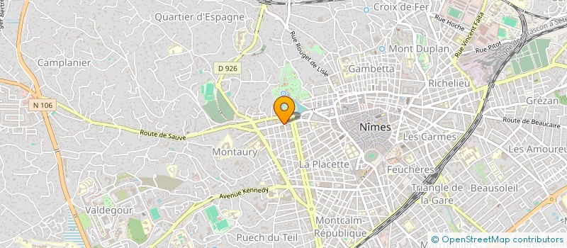localisation de l'entreprise B.L.M.  NIMES