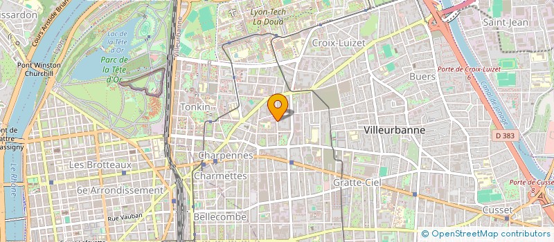 localisation de l'entreprise B.L.M.R.  VILLEURBANNE