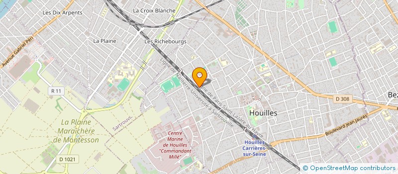 localisation de l'entreprise B L S R à HOUILLES