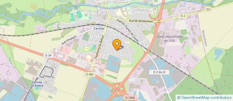 localisation de l'entreprise B.L.T. CONSTRUCTION  CERNAY