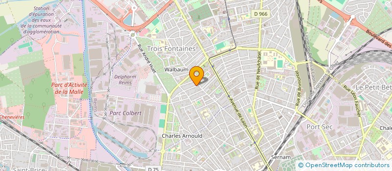 localisation de l'entreprise B.L.V.  REIMS