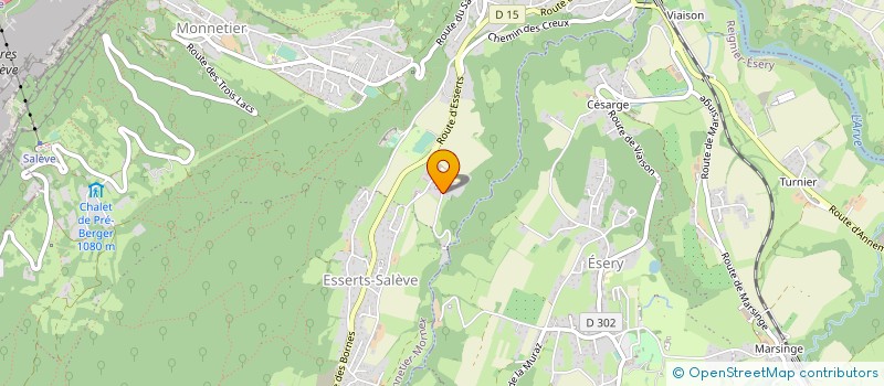 localisation de l'entreprise B. LERCULEUR EBENISTERIE à MONNETIER-MORNEX