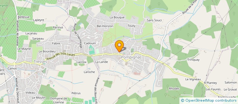 localisation de l'entreprise B. LIVE COMMUNICATION  POMPIGNAC