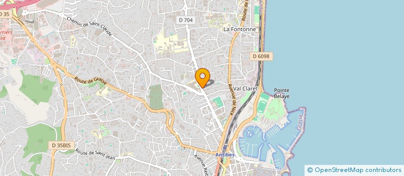 localisation de l'entreprise B.M à ANTIBES