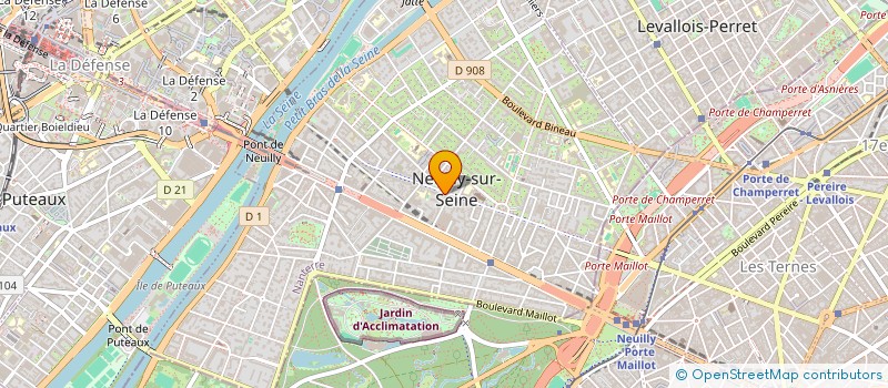 localisation de l'entreprise B.M. à NEUILLY-SUR-SEINE