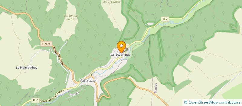 localisation de l'entreprise B & M  VAL-SUZON