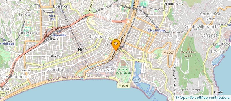 localisation de l'entreprise B.M.A. à NICE