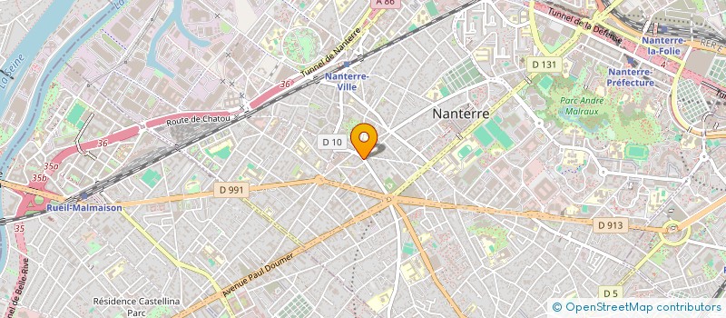 localisation de l'entreprise B.M.A.  NANTERRE