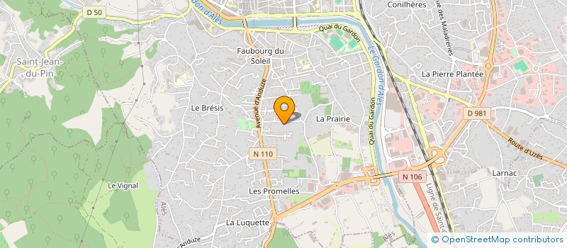localisation de l'entreprise B.M.C. à ALES