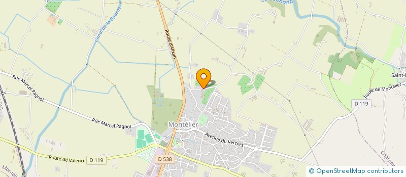 localisation de l'entreprise B.M.C.  MONTELIER