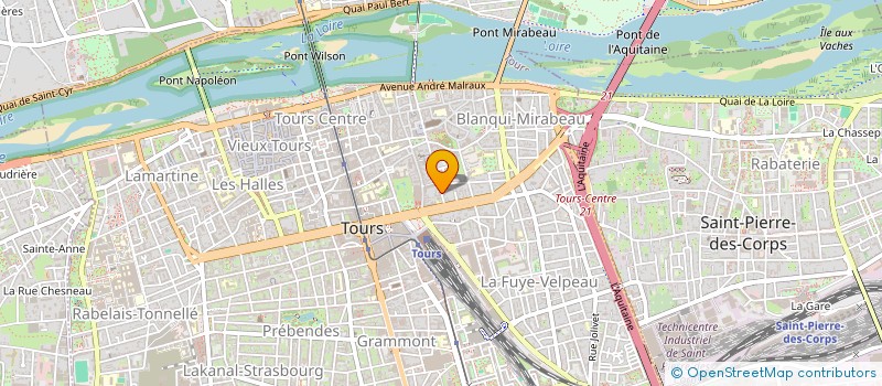 localisation de l'entreprise B.M.C.  TOURS