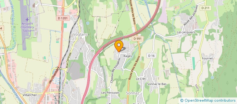 localisation de l'entreprise B.M.C - BRUNO MUGNIERY CIE  SONNAZ