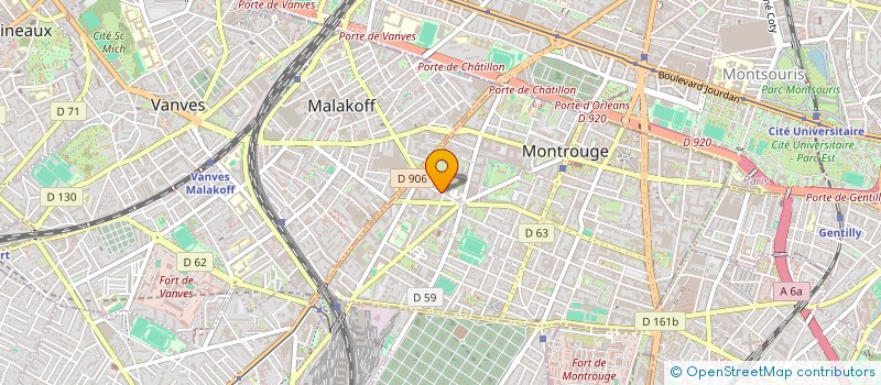 localisation de l'entreprise B.M.CREATION à MONTROUGE