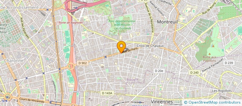 localisation de l'entreprise B.M.D. à MONTREUIL
