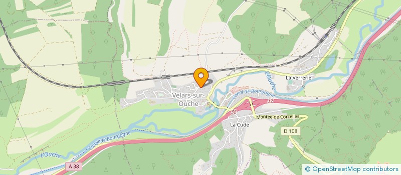 localisation de l'entreprise B.M.D.V.  VELARS-SUR-OUCHE