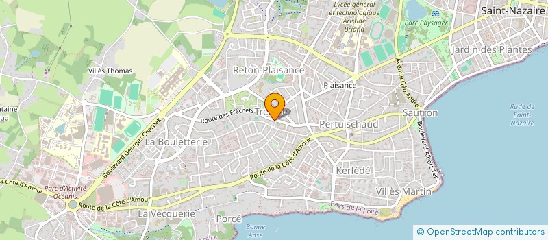 localisation de l'entreprise B.M.E. à SAINT-NAZAIRE