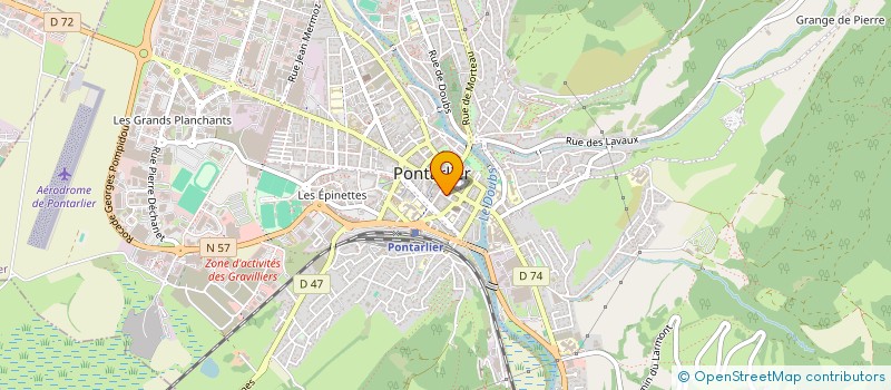 localisation de l'entreprise B.M.G. à PONTARLIER