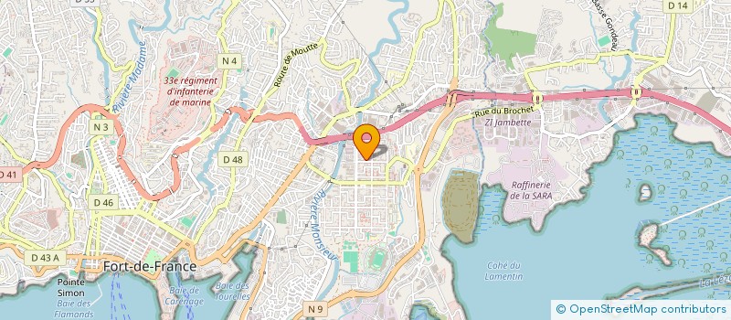 localisation de l'entreprise B M G  FORT-DE-FRANCE