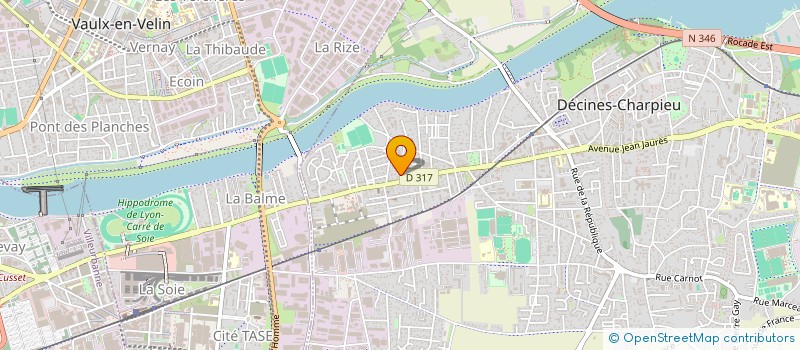 localisation de l'entreprise B.M.G.A  DECINES-CHARPIEU