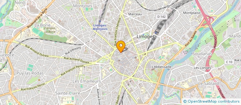 localisation de l'entreprise B.M.G.E. à LIMOGES