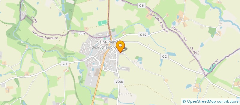 localisation de l'entreprise B.M.H.  SAINT-PIERRE-DES-ECHAUBROGNES