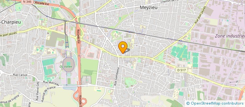 localisation de l'entreprise B.M.H.  MEYZIEU