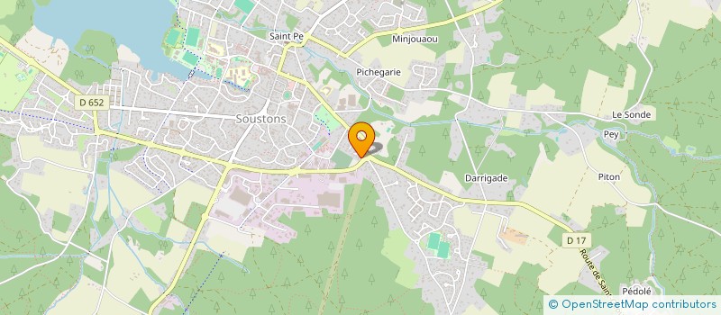 localisation de l'entreprise B.M HABITAT à SOUSTONS