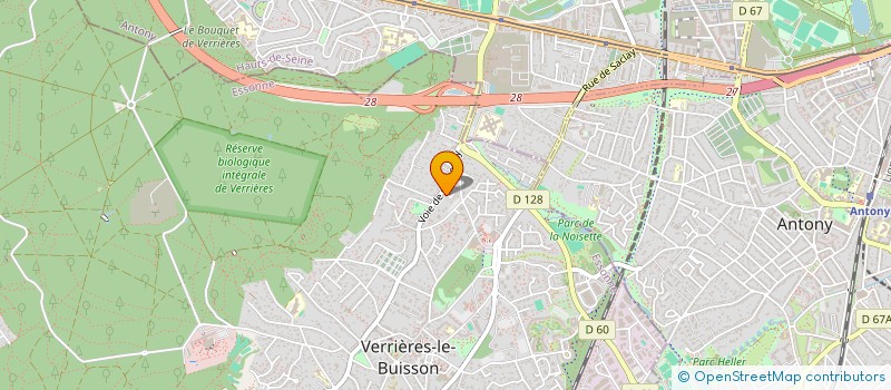 localisation de l'entreprise B.M HOLDING à VERRIERES-LE-BUISSON