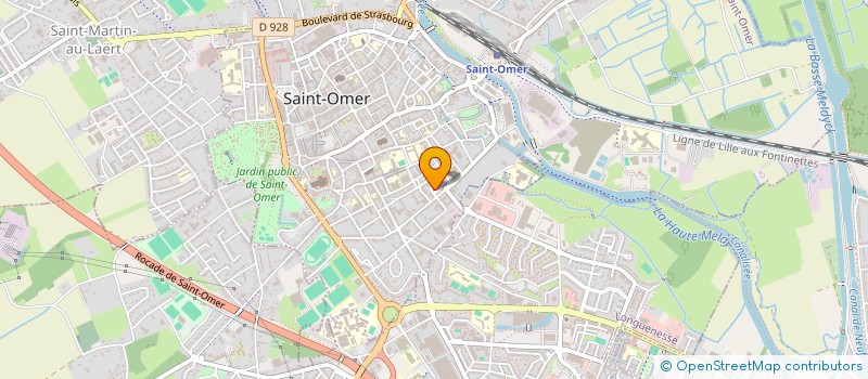 localisation de l'entreprise B.M.I COUVERTURE à SAINT-OMER
